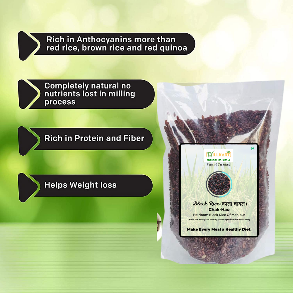 Black Rice [Highest Soluble Dietary High Fiber Rice with High Protein, Low Glycemic Index (GI)]