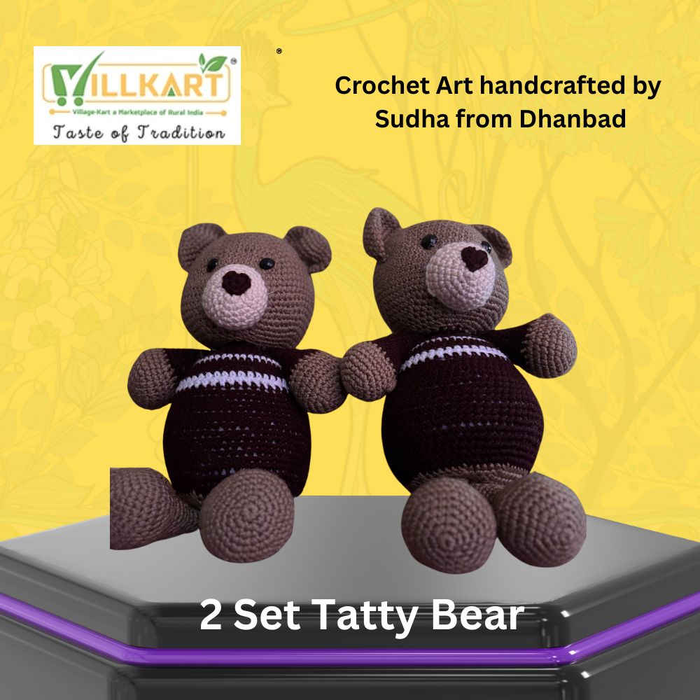 Handcrafted Crochet Teddy Bear (Set of 2) – Soft, Adorable &amp; Made with Love