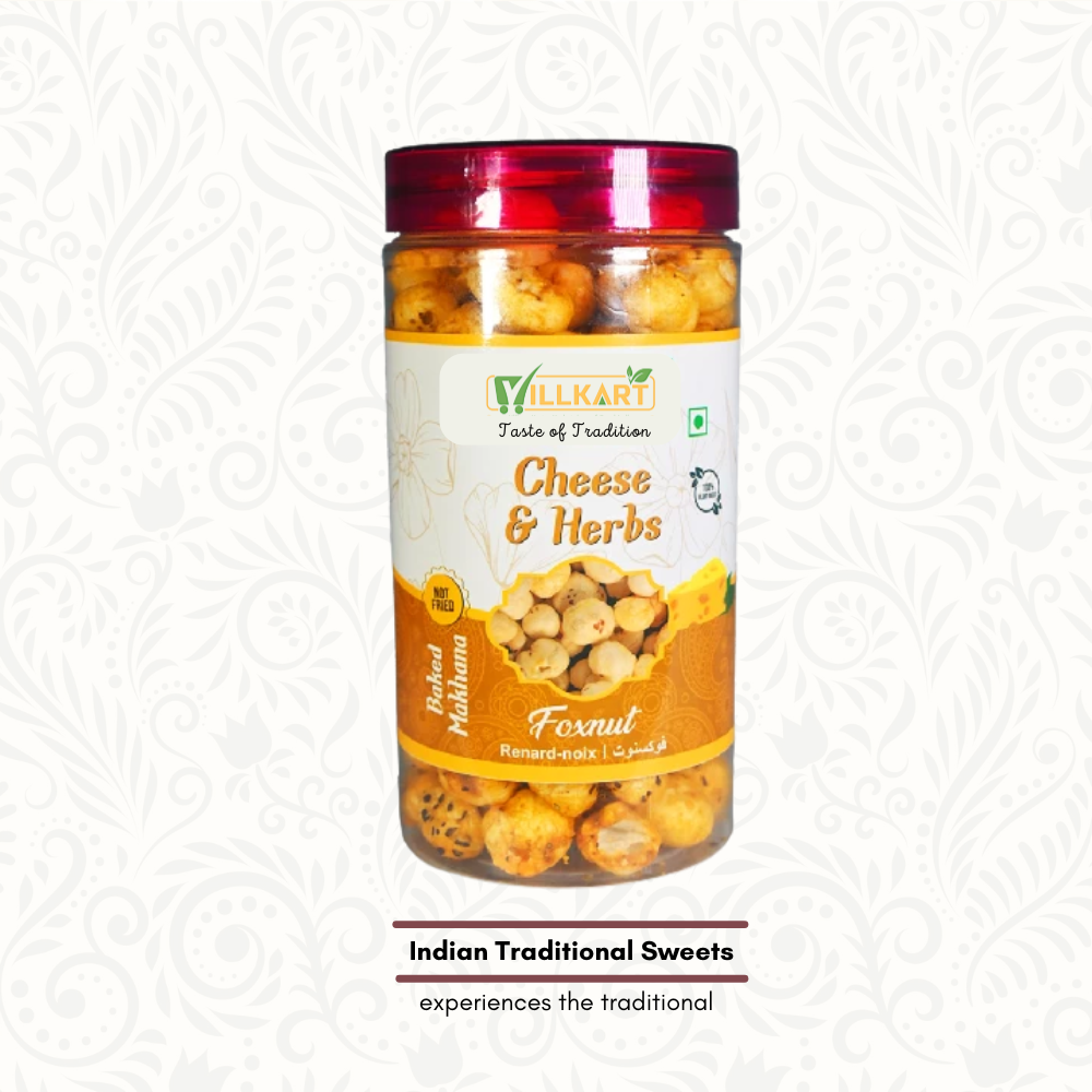 Cheese and Herbs - VILLKART Roasted & Flavored Makhana/Lotus Seeds/Phool Makhana/Foxnut