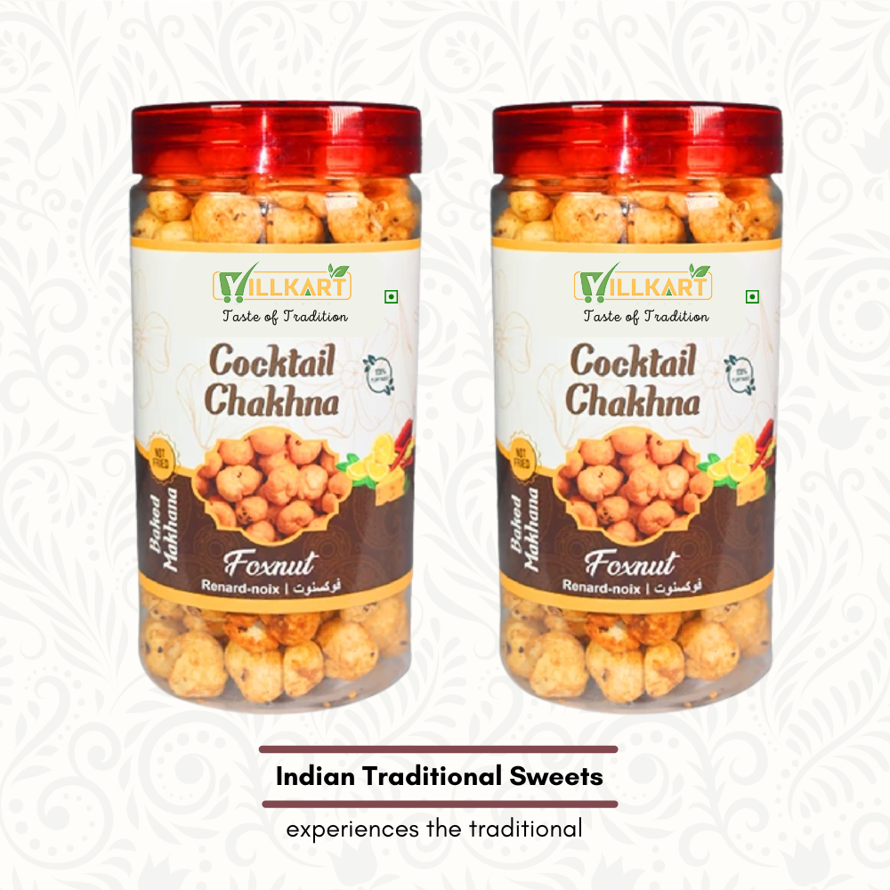 Cocktail Chakhna - VILLKART Roasted & Flavored Makhana/Lotus Seeds/Phool Makhana/Foxnut - Combo