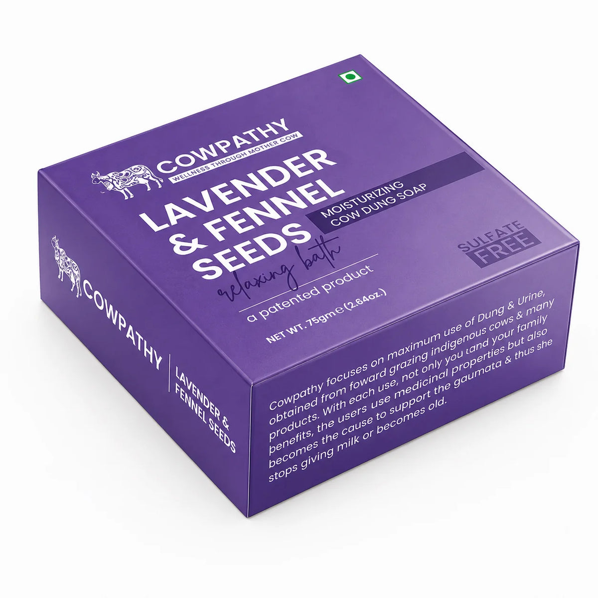 Cow dung Soap Lavender - Fennel seeds