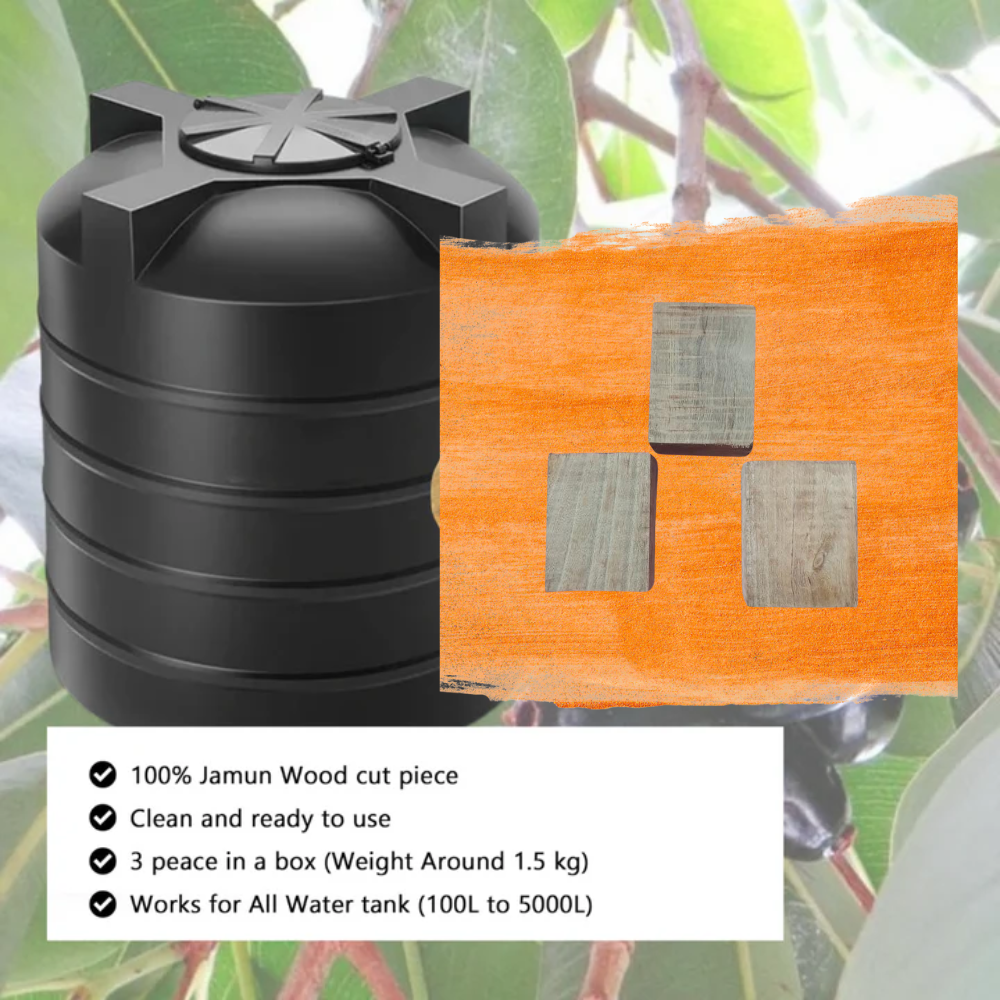 Jamun Wood Tank Purifier - Natural Water Cleaner for Diabetics, Algae & Germ Control