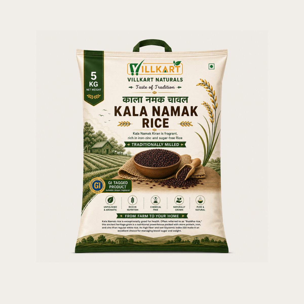 Pure Kala Namak (GI tagged) Rice | Small Pack