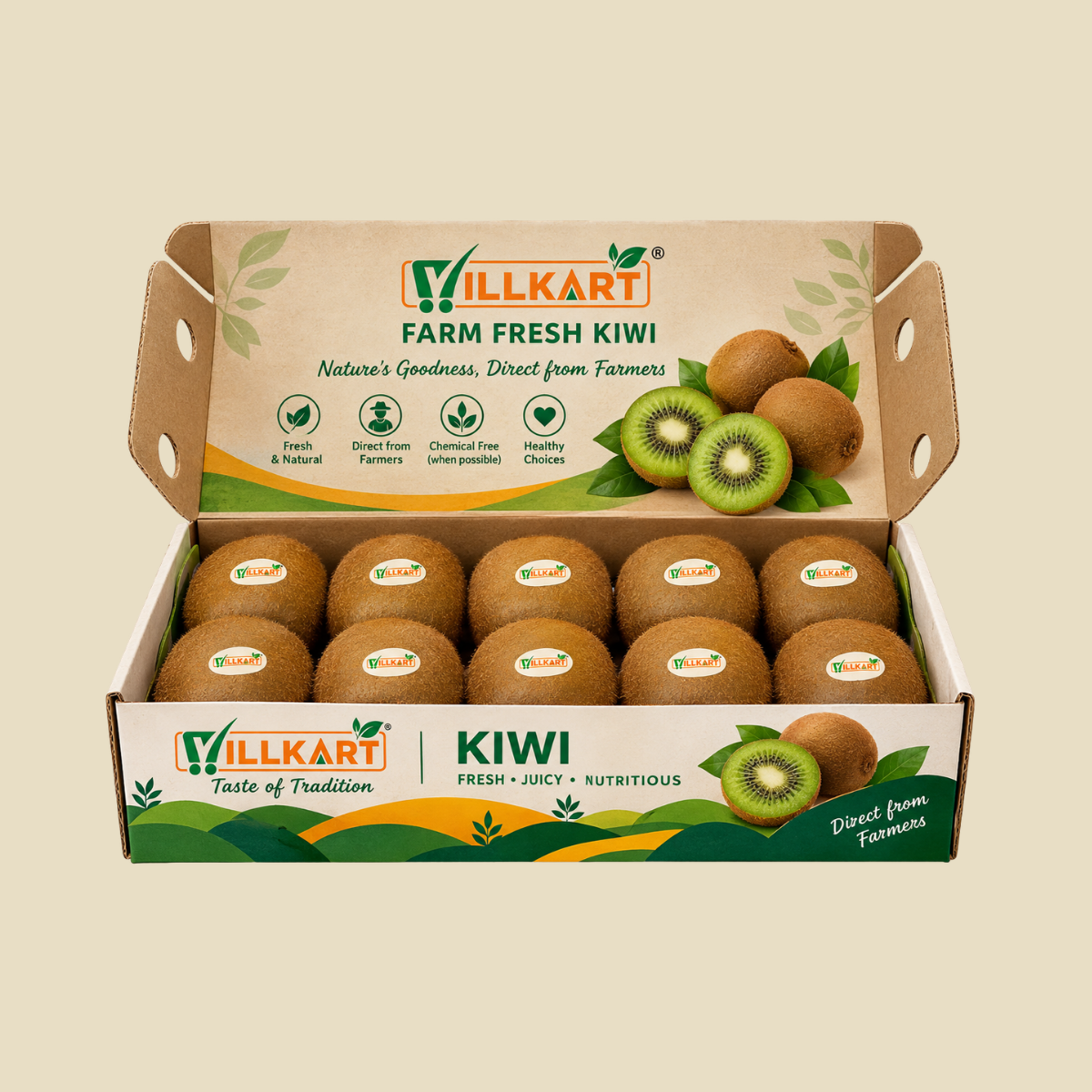 Kiwi (Kivi) - (Per Box) farm fresh from Himachal Pradesh