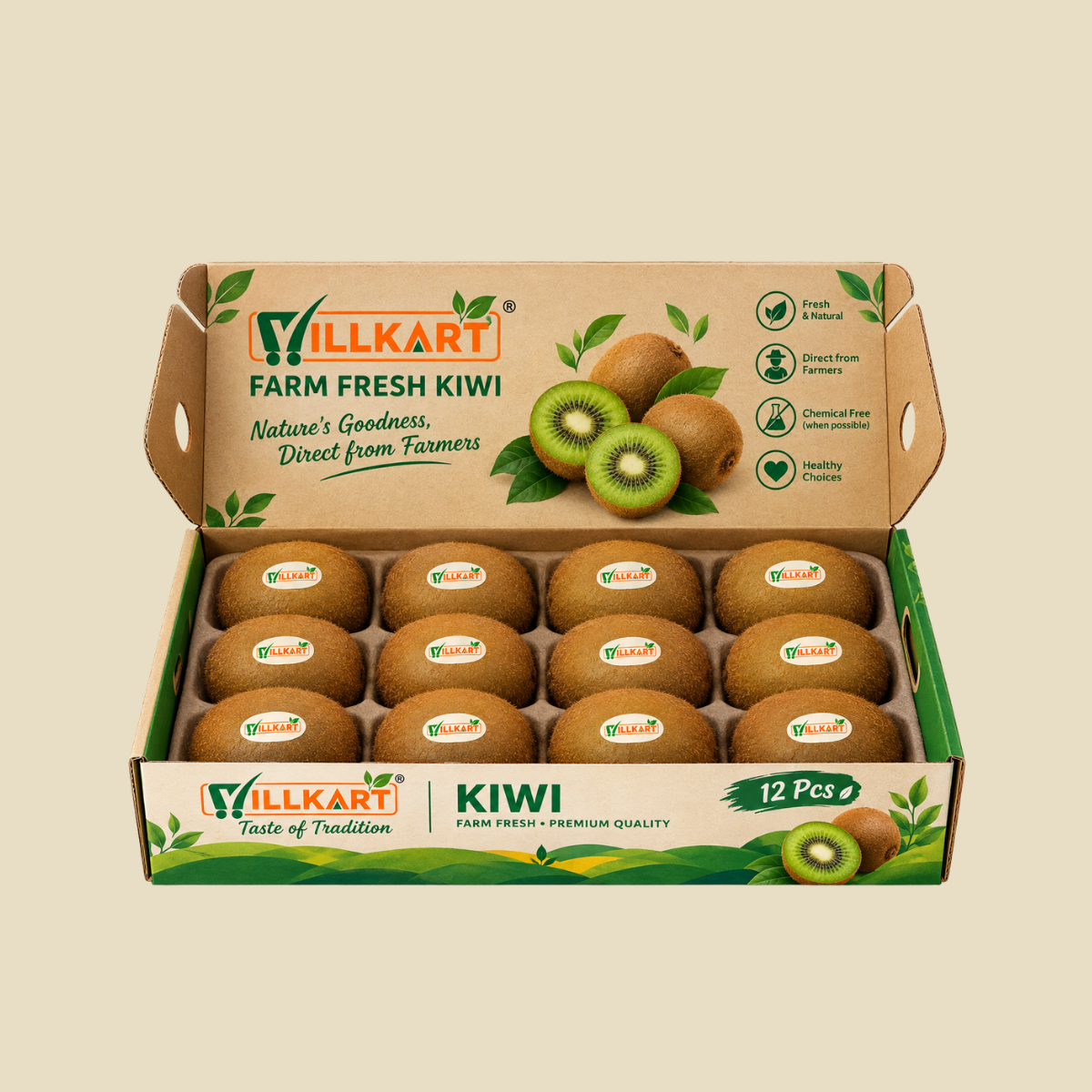 Kiwi (Kivi) - (Per Box) farm fresh from Himachal Pradesh