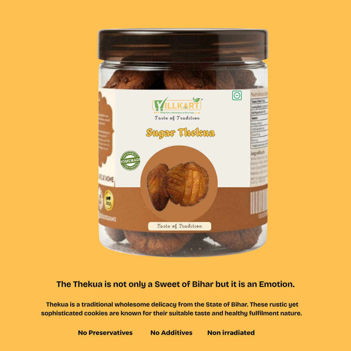 Desi Ghee Sugar THEKUA (Cookie) | Aata & Sugar