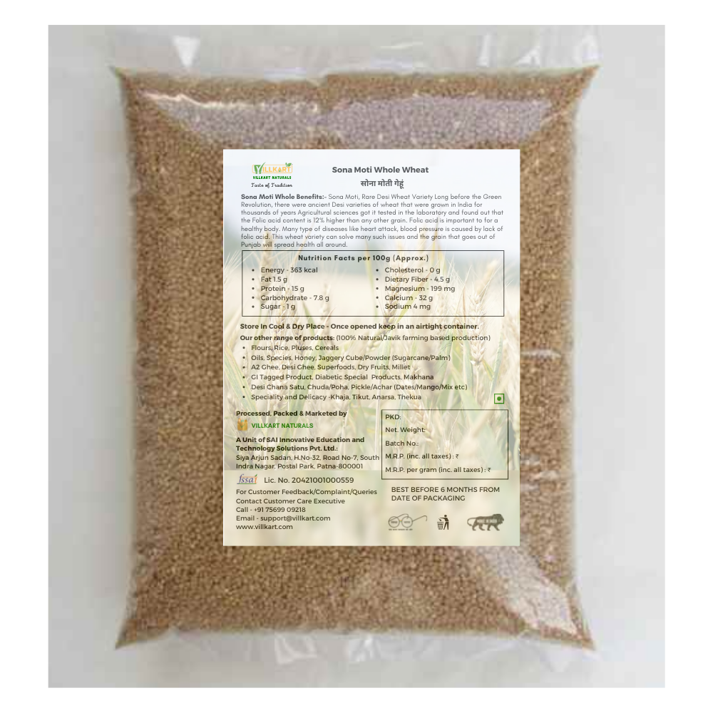 Natural Grown Sona Moti Whole Wheat