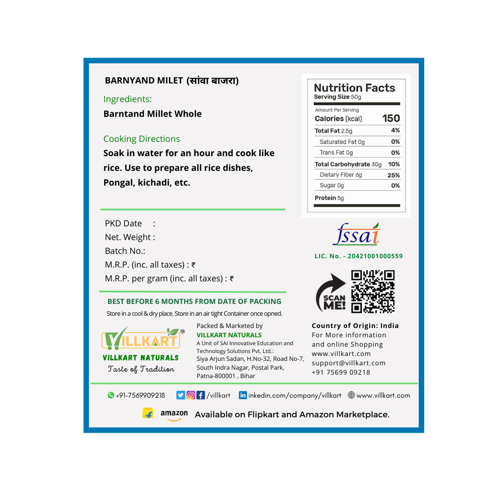 Barnyard Millet Rice