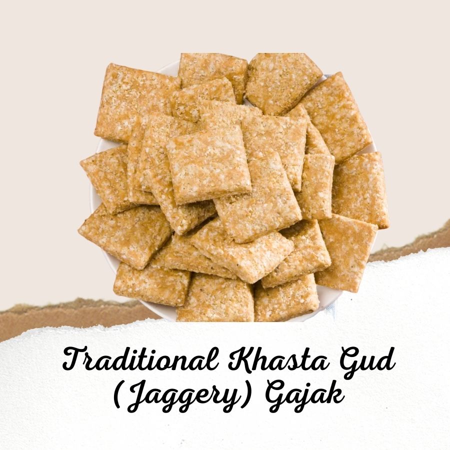 Traditional Khasta Gud (Jaggery) Gajak