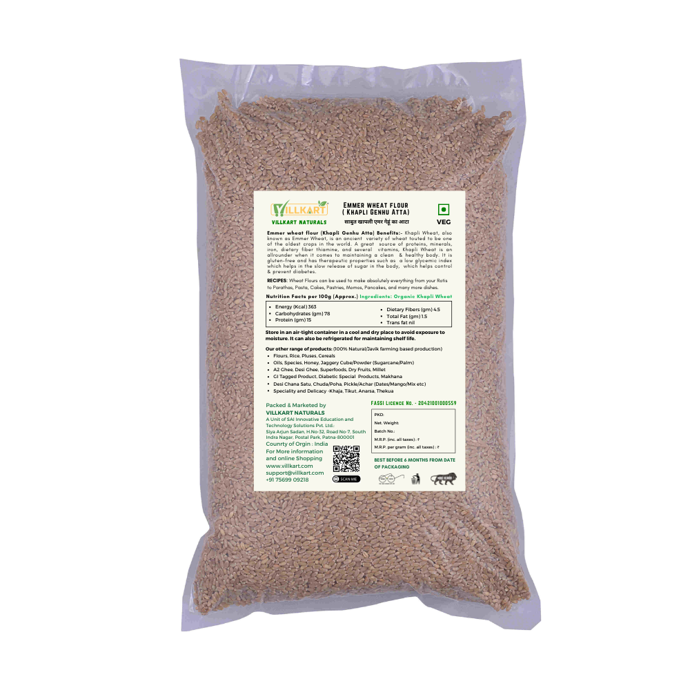 Khapli Whole Wheat (Naturally Grown)