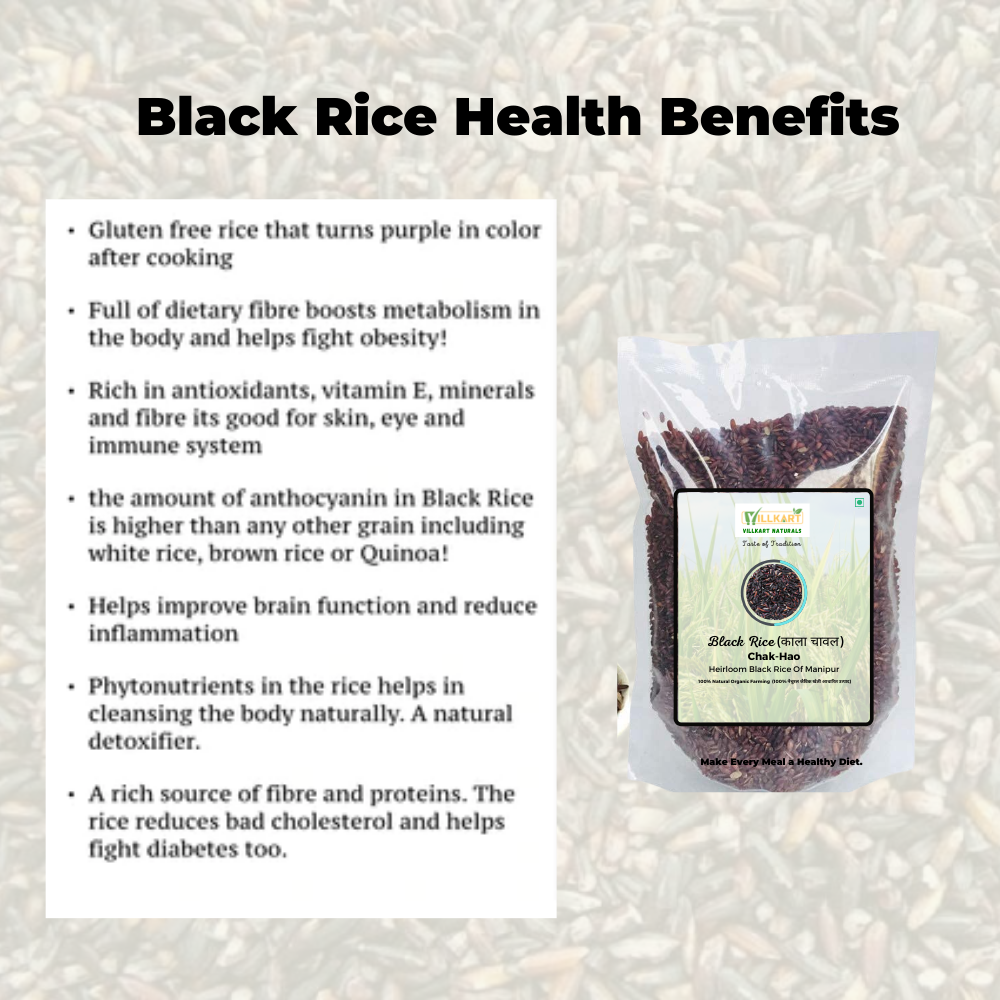 Black Rice [Highest Soluble Dietary High Fiber Rice with High Protein, Low Glycemic Index (GI)]